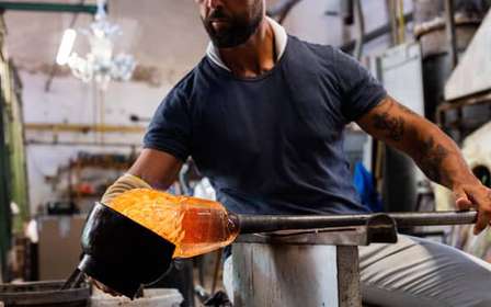 Démonstration de soufflage de verre à Murano et perle de verre