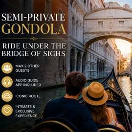 Promenade en gondole semi-privée à Venise, trois passagers