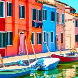 Excursion semi-privée à Murano et Burano en bateau-taxi
