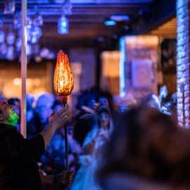 Murano : Démonstration de soufflage de verre avec boissons en option