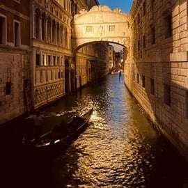 Gondole privée avec champagne à Venise, Danieli