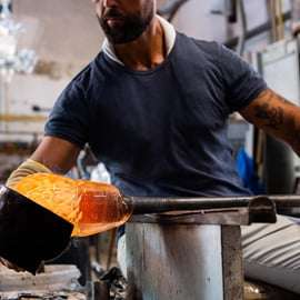 Démonstration de soufflage de verre à Murano et perle de verre