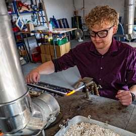 Atelier de perles de verre à Murano au chalumeau