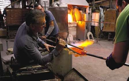 Murano : Démonstration de soufflage de verre et cadeau en verre artistique