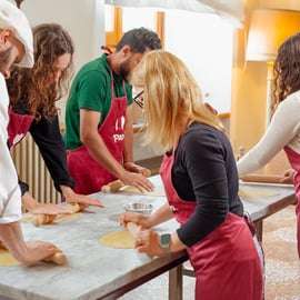 Venise : Cours de pâtes avec dégustation de vin et de gelato