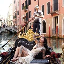 Venise : séance photo en gondole