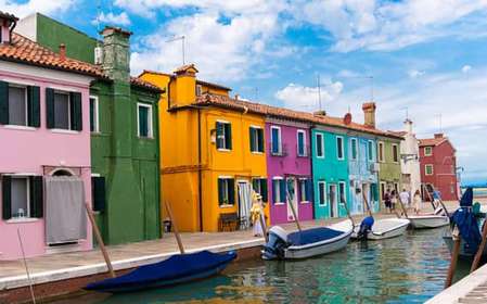 Venise : Visite en bateau de Murano et Burano avec visite d'une fabrique de verre