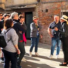 Visite pied à pied de Venise et promenade en gondole combinées
