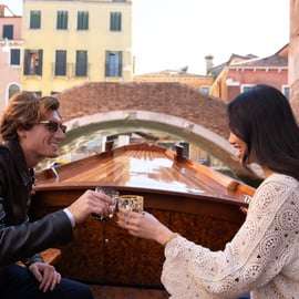 Visite privée romantique de Venise en bateau historique