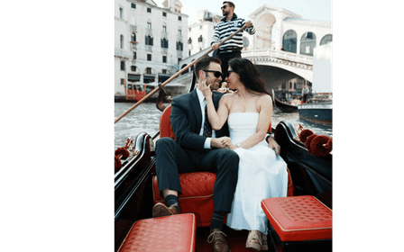 Venise : séance photo en gondole