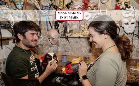 Venise : Cours de décoration de masques sur la place Saint-Marc