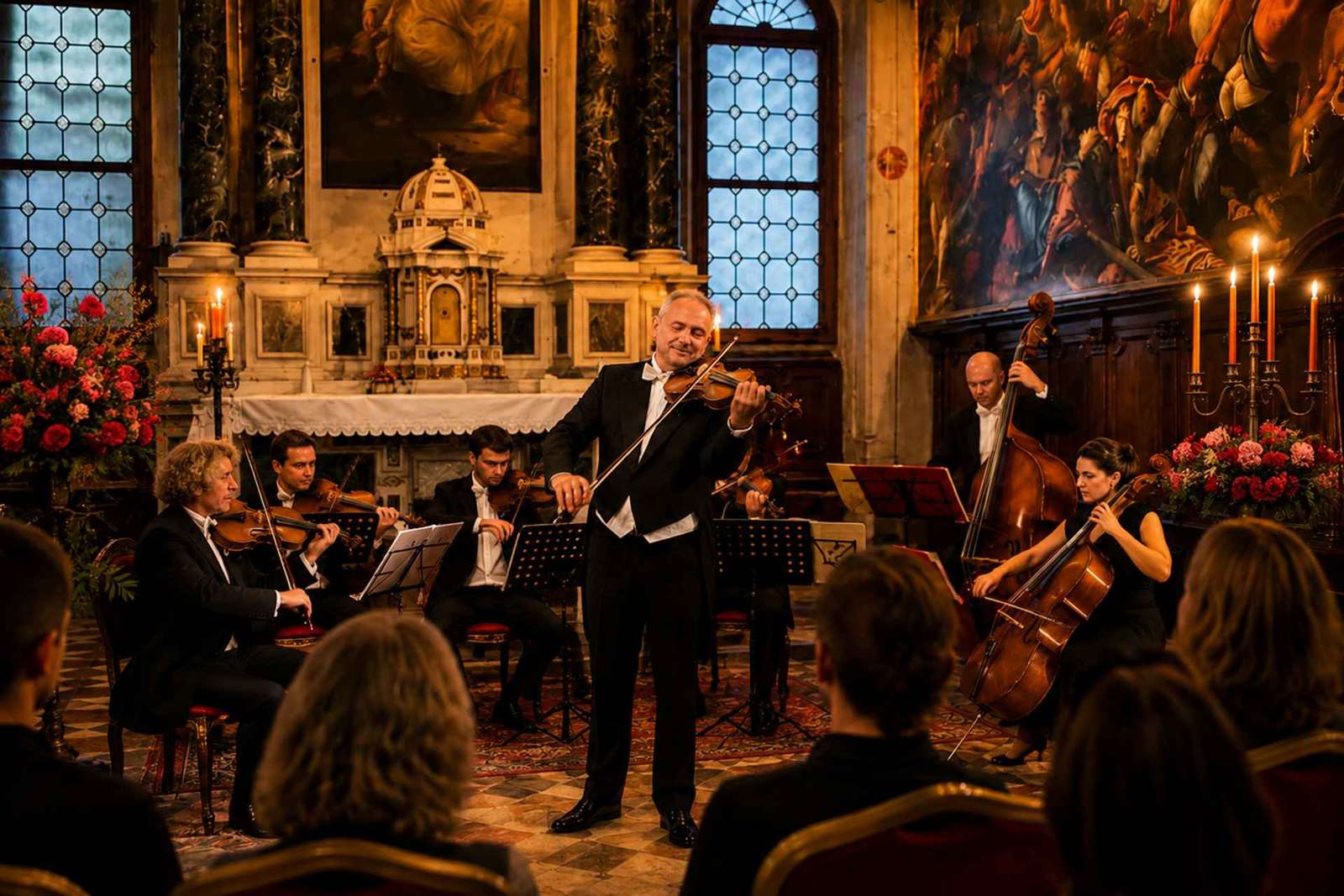 Venise : Concert d'opéra du Collegium Ducale sur la place Saint-Marc