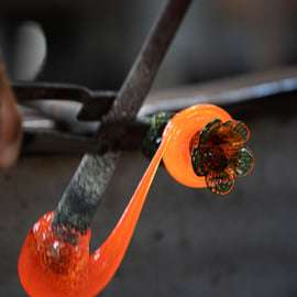 Démonstration de soufflage de verre à Murano et perle de verre