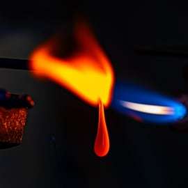 Atelier de perles de verre à Murano au chalumeau