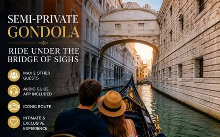 Promenade en gondole semi-privée à Venise, trois passagers