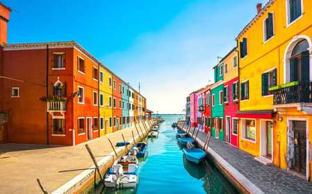 Depuis Venise : Murano & Burano visite guidée en bateau privé.