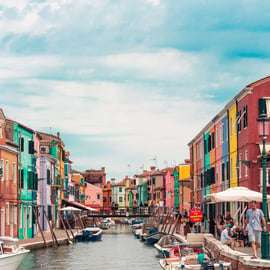 Excursion en bateau à Murano et Burano avec terrasse et verrerie