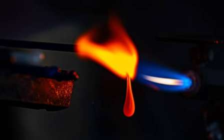 Atelier de perles de verre à Murano au chalumeau