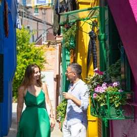 Au départ de Venise : Visite d'une demi-journée des îles de Murano et Burano en bateau